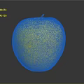 Fresh Yellow Apple With Shiny Surface On Dark Background For Healthy Snack