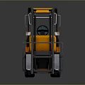 Yellow Industrial Forklift With Heavy Duty Cab And Front Forks Construction Equipment