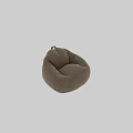 Cozy Brown Bean Bag Sofa Stool Made Of Soft Fabric For Casual Seating