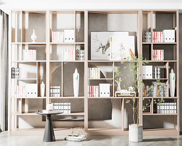 Modern Bookshelf 3d model