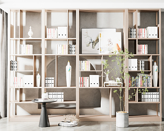 Modern Bookshelf 3d model