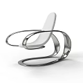 Modern Single Chair Design With Sleek Metal Frame And White Seat