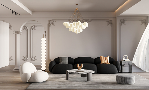 French Living Room 3d model