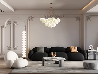 French Living Room 3d model
