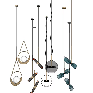 Modern chandelier 3d model
