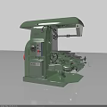Green Industrial Milling Machine With Control Panel And Worktable Mechanical Components 3d model
