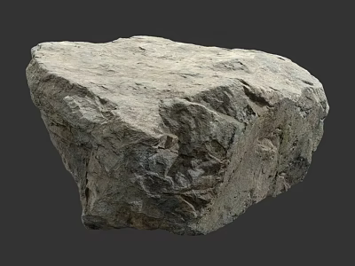 Natural Rough Textured Stone Block With Solid Exterior Surface For Construction Use 3d model