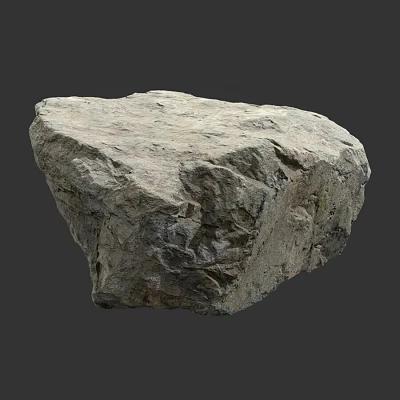 Natural Rough Textured Stone Block With Solid Exterior Surface For Construction Use 3d model