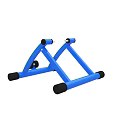 Blue Parallel Bars Fitness Equipment With Black Padded Handles And Sturdy Base