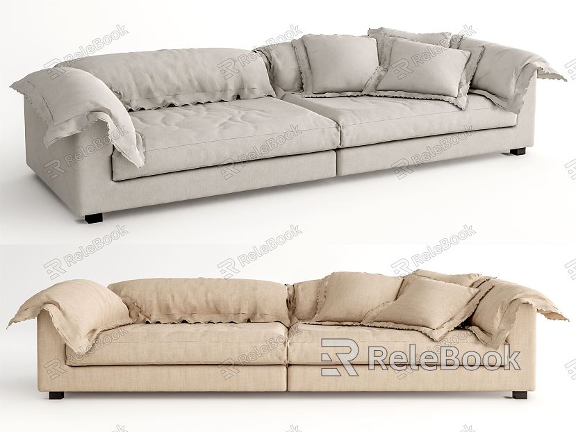 Modern double sofa multiplayer sofa model