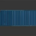 Blue Shipping Container With Corrugated Metal Sides And Storage Capacity 3d model