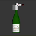 Green Wine Saver Pump Bottle With White Nozzle And Red Handle Design