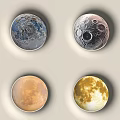 Modern lunar lamp lunar wall lamp lunar lamp creative lamp lunar gypsum lamp embedded lunar lamp 3d model