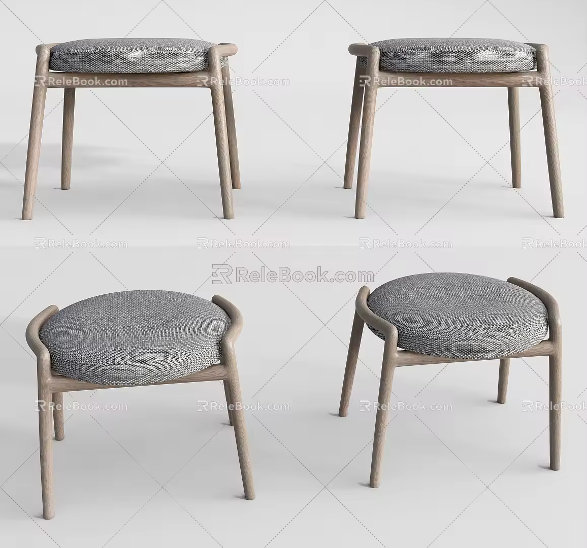 Modern sofa stool 3d model