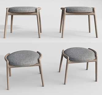 Modern sofa stool 3d model