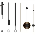 Modern Stylish Wall Lamps With Slim Linear And Sphere Designs In Black Gold Metal