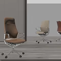 Modern Office Chairs With Metal Frame And Wheeled Base In Three Colors For Contemporary Workspace