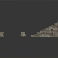 Natural Stone Scene Construction Components Including Steps And Long Blocks