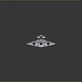 Futuristic White Spaceship With Blue Illuminated Lights And Advanced Hull Design For Space Exploration