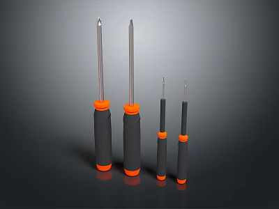 Screwdriver flat screwdriver Phillips screwdriver tool hardware tool processing tool 3d model