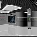 Electrical Drive Exhibition Hall Design for INVT Modern Space with Display Areas and Visitor Walkway