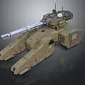 Tactical Green Military Vehicle With Long Gun Barrel Antenna And Armored Structure