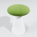 Beige Upholstered Stool With Black Conical Base Modern Home Decor Design