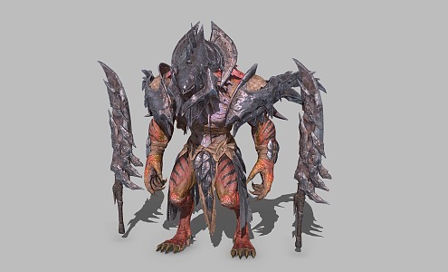 Lizard Man Berserker Soldier 3d model