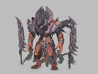 Lizard Man Berserker Soldier 3d model