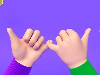 Modern cartoon hand pull hook 3d model