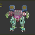 Humanoid robot science fiction robot industrial robot intelligent robot 3d model