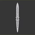 Detailed Gray Military Warship With Deck Turrets Mast And Metal Hull Structure