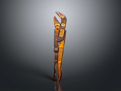 Rusty Metal Pliers Sculpture Carving with Artistic Vintage Design and Detailed Texture 3d model