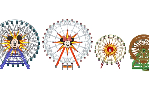 Modern Ferris Wheel Ferris Wheel Children's Amusement Equipment 3d model