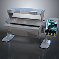 Modern Computer Terminal Display Terminal Old Terminal 3d model