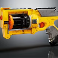 Modern Yellow Gray Toy Weapon Featuring Orange Components And Ergonomic Grip Structure 3d model