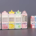 Colorful Claw Machine Amusement Equipment with Star Shaped Tops and Stuffed Toys