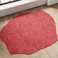 Modern shape carpet abstract shaped carpet 3d model