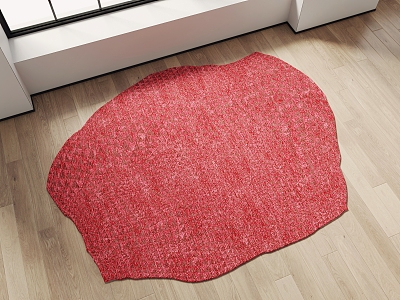 Modern shape carpet abstract shaped carpet 3d model