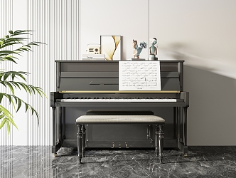 Modern Piano 3d model