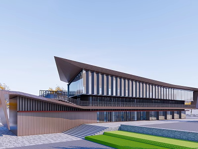 Modern Sales Office Architectural Art Top-up Sales Department Club Building 3d model