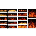 Modern Fireplace Displays With Diverse Flame Effects And Stylish Designs 3d model
