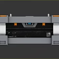 Sturdy Industrial Equipment Case With Metal Frame Control Panel And Orange Accents