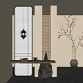 Silent porch partition glass partition 3d model