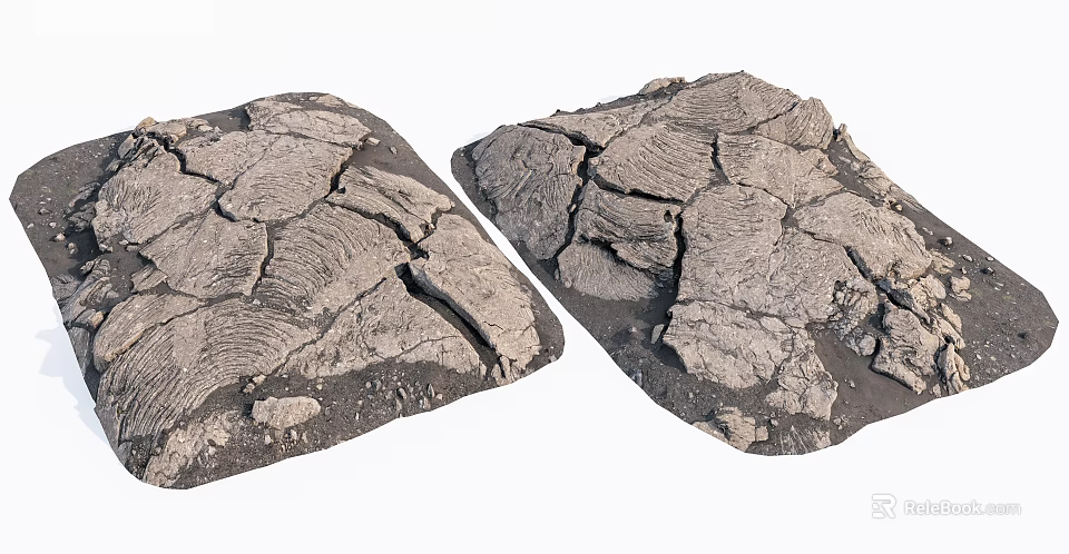 Natural Textured Stone Wood Surfaces With Cracked Patterns And Rough Texture 3d model