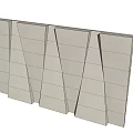 Modern White Sofa Background Wall With Geometric Design And LED Lighting