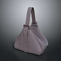 Light Gray Minimalist Handbag With Top Handle And Metal Accent For Daily Use
