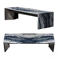Modern Dining Table with Marble Top and Metal Legs Red Brown White Veins Pattern