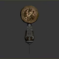 Game Movie Character With Mechanical Arms Supporting Rolled Body And Canister Base