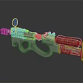 Futuristic Sci Fi Weapon 3D Render With Metallic Mechanical Structure And Sight